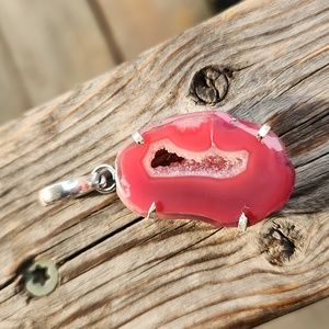 Agate Geode Slice Pendant